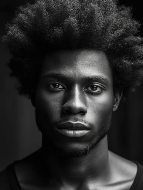 Foto afro schoonheid man generatieve ai