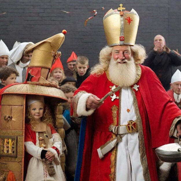 afscheid nemen van zijn aftredend paard Amerigo Vertaling Sinterklaas betekent Sinterklaas