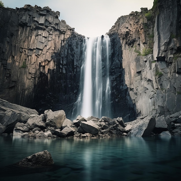 Afternoon Cascade Radiant Waterfall Landscape