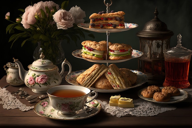 Afternoontea in Engelse stijl