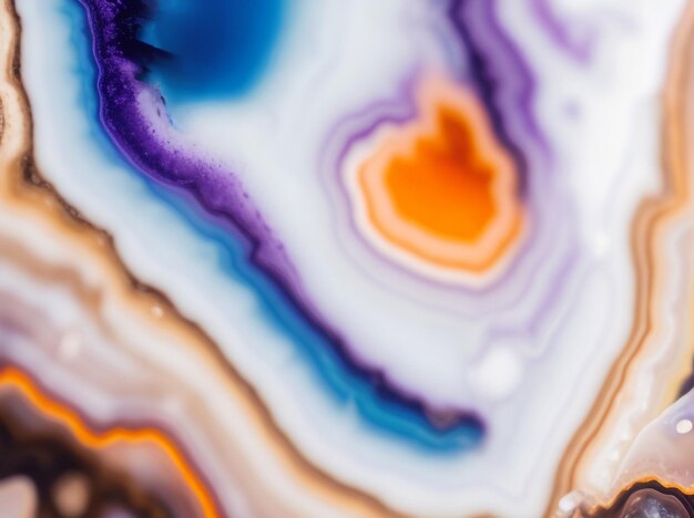 Agate Enigma Mesmerizing Details of Colorful Agate Texture 8K