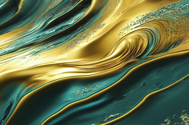 Агат мраморная жидкость абстрактный фон золотая полоса текстура зеленый мраморный агат с золотыми прожилками