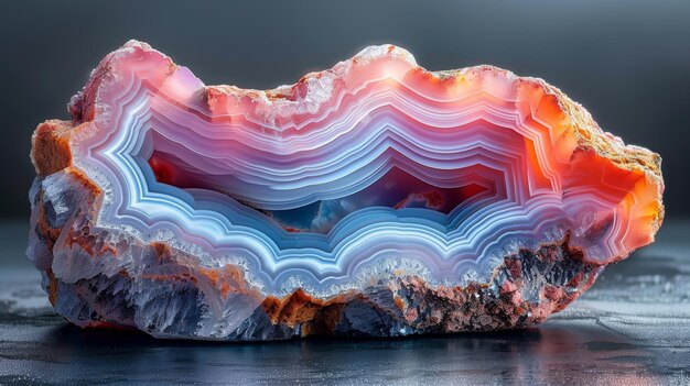 Agate rock surface with gradients