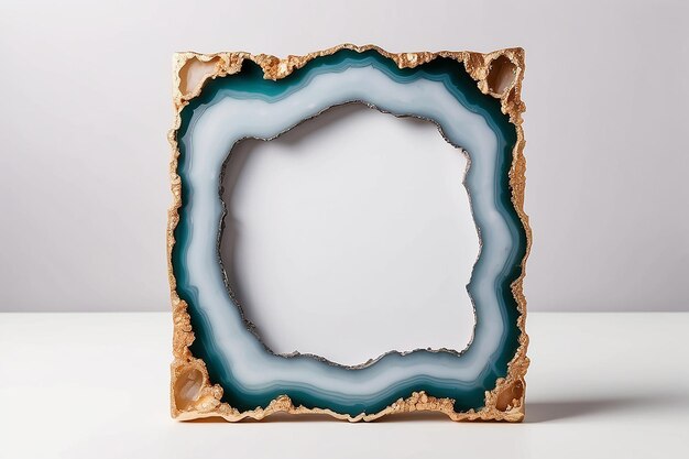 Photo agate slice frame mockup