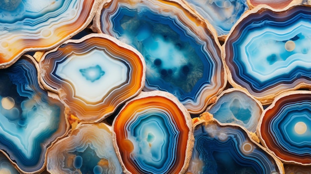 Agate textuur kleurrijke en betoverende mengeling van aardse schoonheid elegante kristallen en stenen