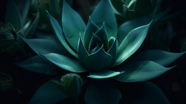 Agave plant background Illustration AI GenerativexA