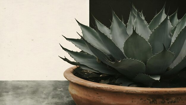 Agave in pot