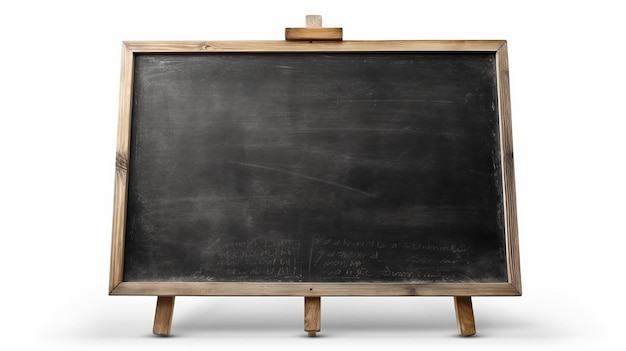 Photo an aged blackboard placed on a white isolated background generative ai