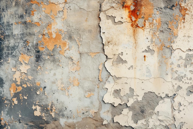 오래된 시멘트 벽과 빈티지 균열 된 돌 디자인과 깨한 은 표면