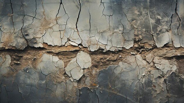 Aged cracked wall texture with peeling paint