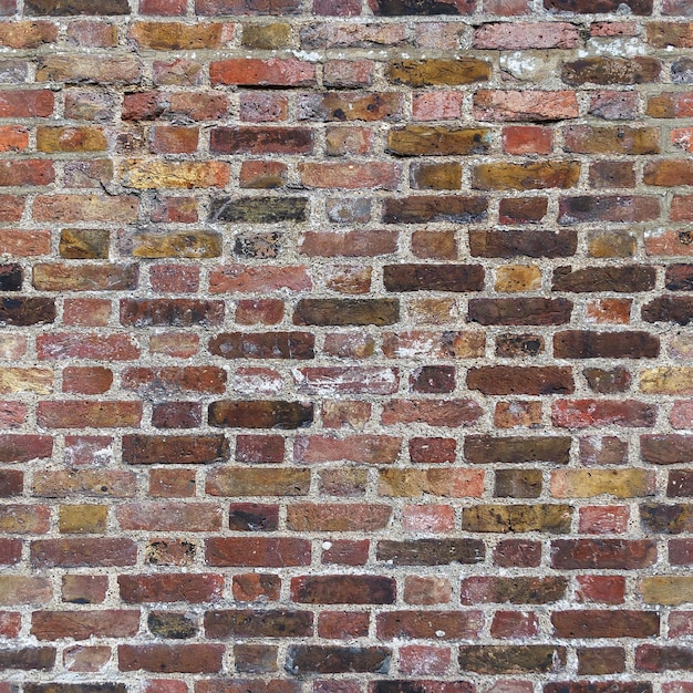 Aged dark red brick wall seamless 2k texture