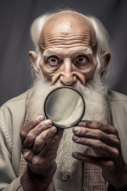 The Aged Man and the Mirror