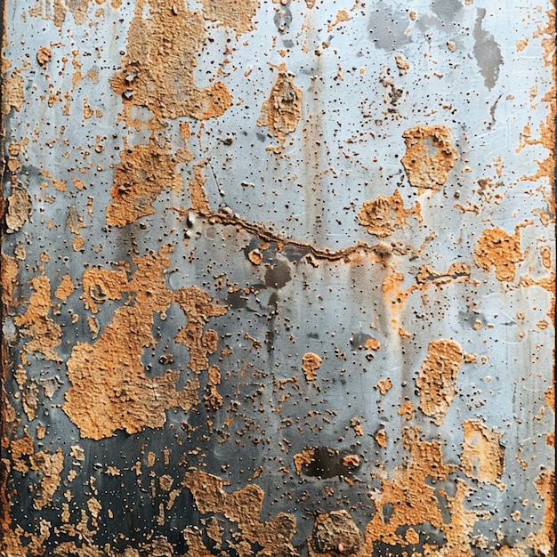 Aged metal wall texture showcases character with rust streaks For Social Media Post Size