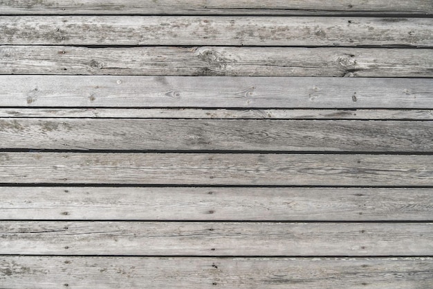 Aged natural unpainted wooden planks as horizontal background
