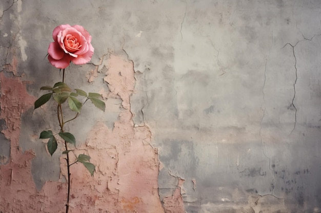 Aged Splendor Unveiling the Timeless Charm of an Old RoseColored Concrete Wall AR 32