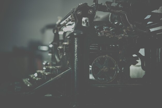 Photo aged typewriting machine