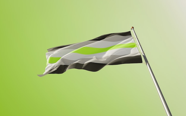 Agender pride flag. 3D artwork