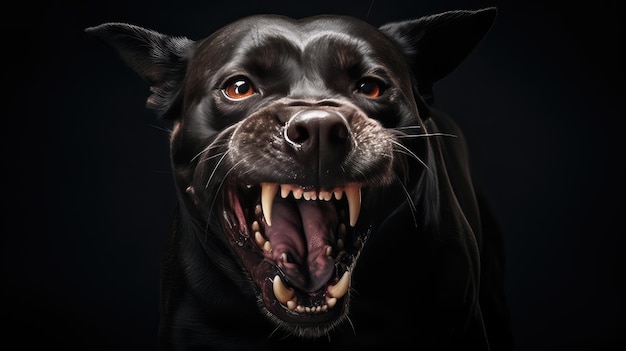 Photo aggressive dog angry