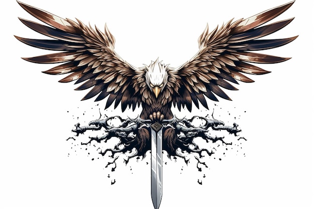 Aggressive eagle logo