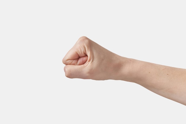 Aggressive symbol of man hand in fist