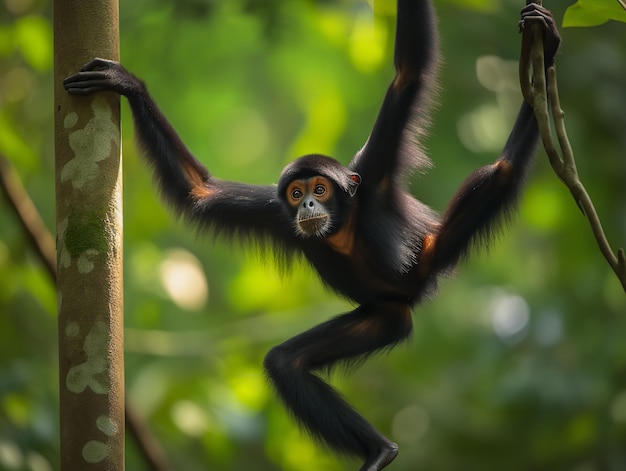 The Agile Acrobatics of the Spider Monkey in Rainforest Canopy