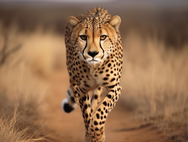 The Agile Sprint of the Cheetah in Savannah