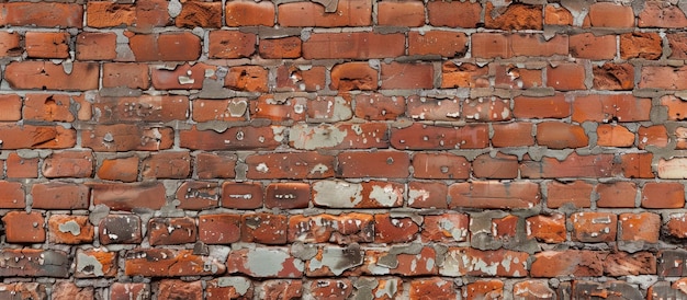 The aging red brick wall