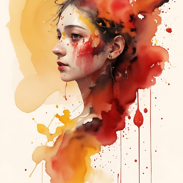 Agnes cecile muted splash art ink splatter