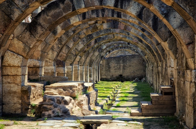 Agora of The ancient city of Smyrna in Izmir, Turkey