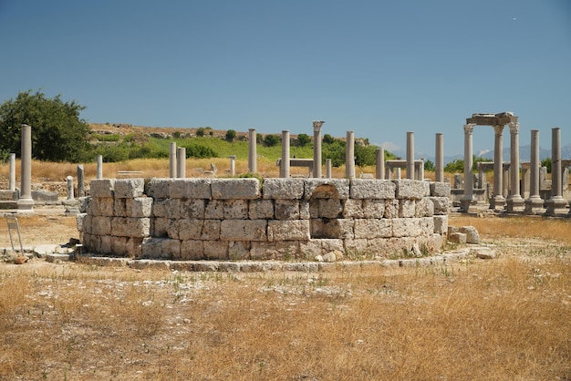 Agora of Perge Ancient City in Antalya Turkiye