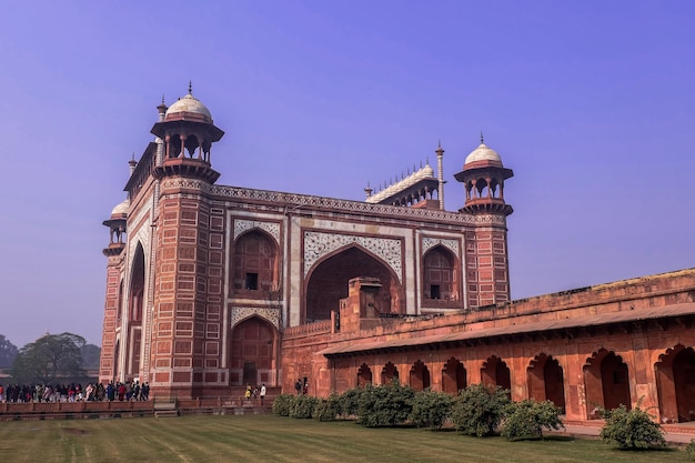 Agra India 31 december 2018 De grote poort naar Taj Mahal Agra India