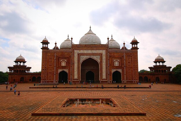 Agra India Taj Mahal The Jawab 단지 반대편에 있는 모스크의 복제품