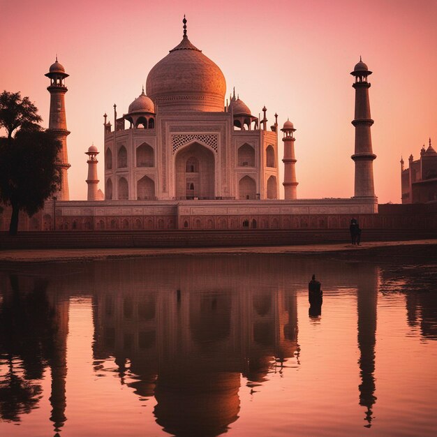 A agra taj mahal side view front view photography