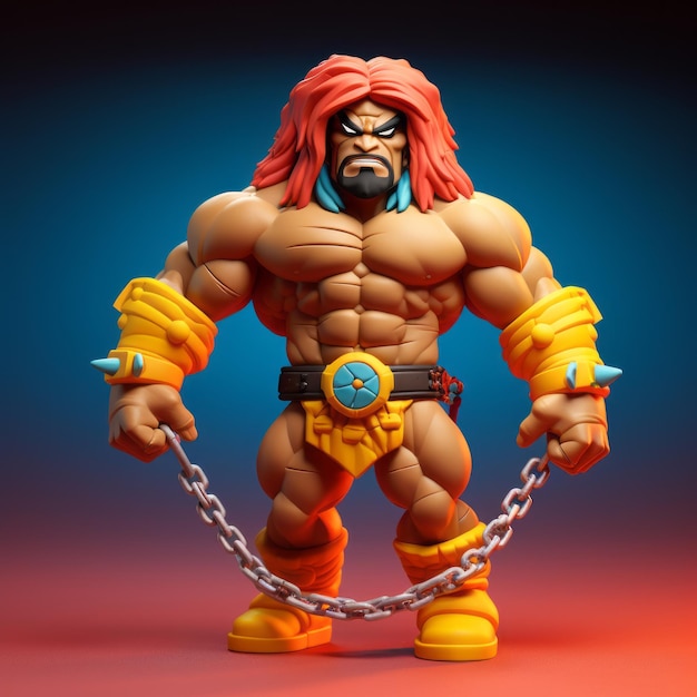 Agressieve Barbarian Yoyo Gi Joe Style 3D-geprint speelgoed