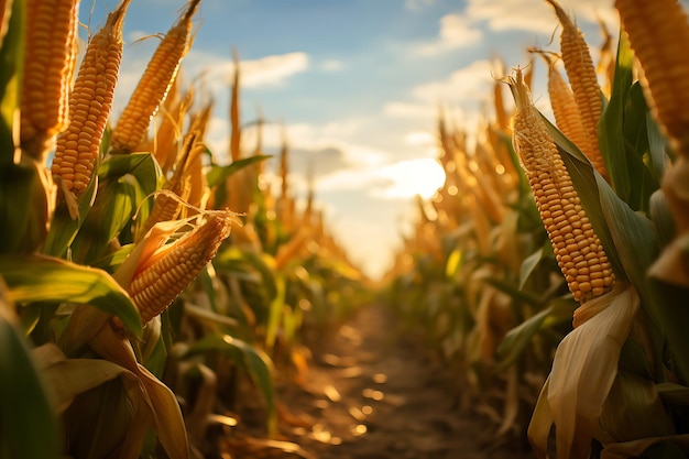 Agricultural abundance cornfield landscape corn photography