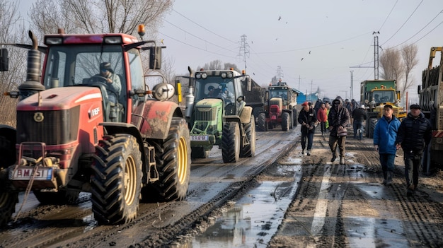 Agricultural farmers protest