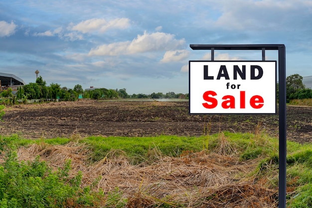 Photo agricultural land advertisement for industrial use for sale of agricultural land for industrial use banners for agricultural land