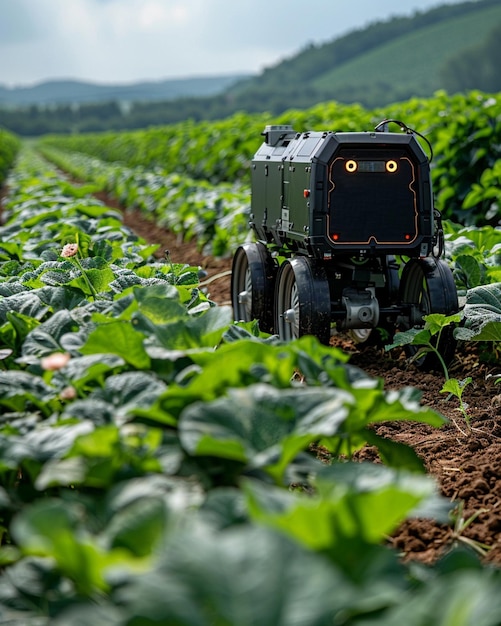Photo agricultural robots using machine wallpaper