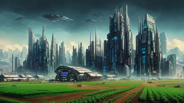 Agriculture in a futuristic city