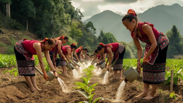 Photo agriculture of hilltribe women