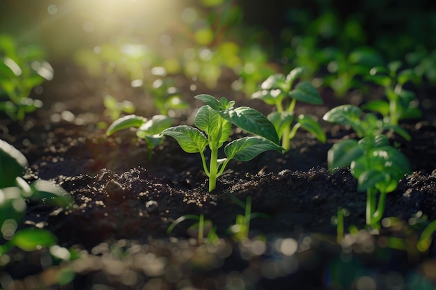 농업 식물 씨은 정원과 빛에서 성장하는 단계 개념입니다.