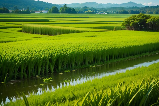 農業 栽培 米 穀物 農場 畑 壁紙 背景 自然 景色