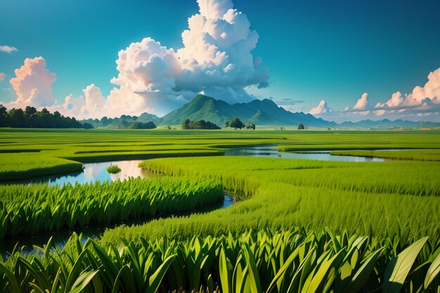 Фото Сельское хозяйство посадка риса зерно ферма поле обои фон природа пейзаж