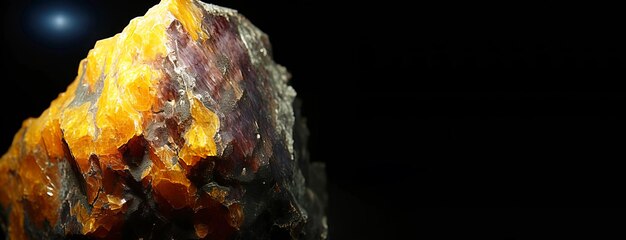 Agrinierite is a rare precious natural stone on a black background AI generated Header banner mockup