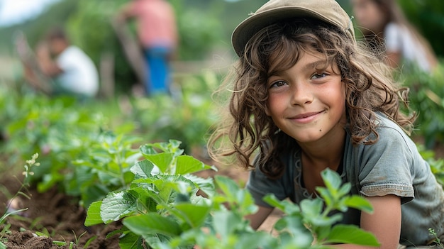 Agro-ecologische boerderij school onderwijs kinderen behang