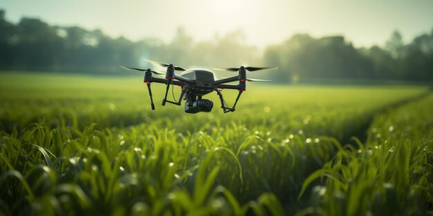 Photo agrodrone for processing fields smart farming generative ai