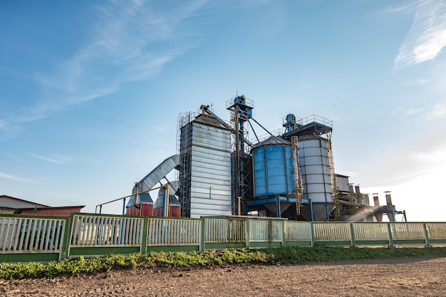 Agroprocessing plant for processing and silos for drying cleaning and storage of agricultural products flour cereals and grain