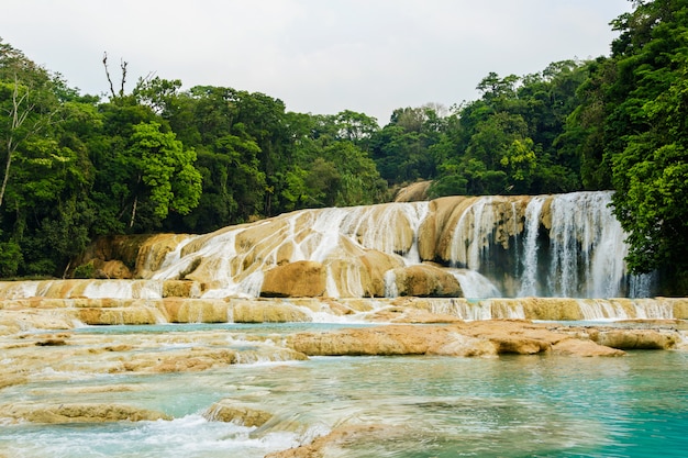 Agua Azul waterfall in Mexico