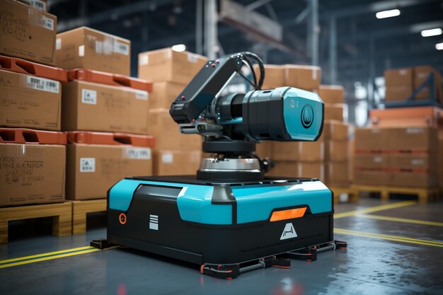 AGV and robotic arm boost factory automation enhancing safety in transportation