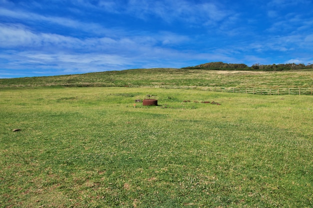 Parco di ahu vinapu sull'isola di pasqua, cile